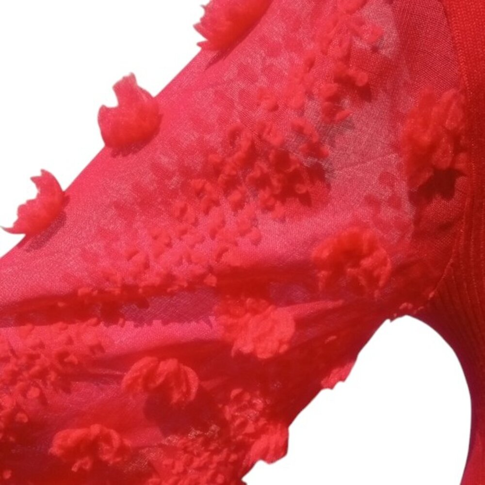 Almost Famous | Vibrant Red Long Sleeve Dress | XL | GUC - Picture 4 of 6